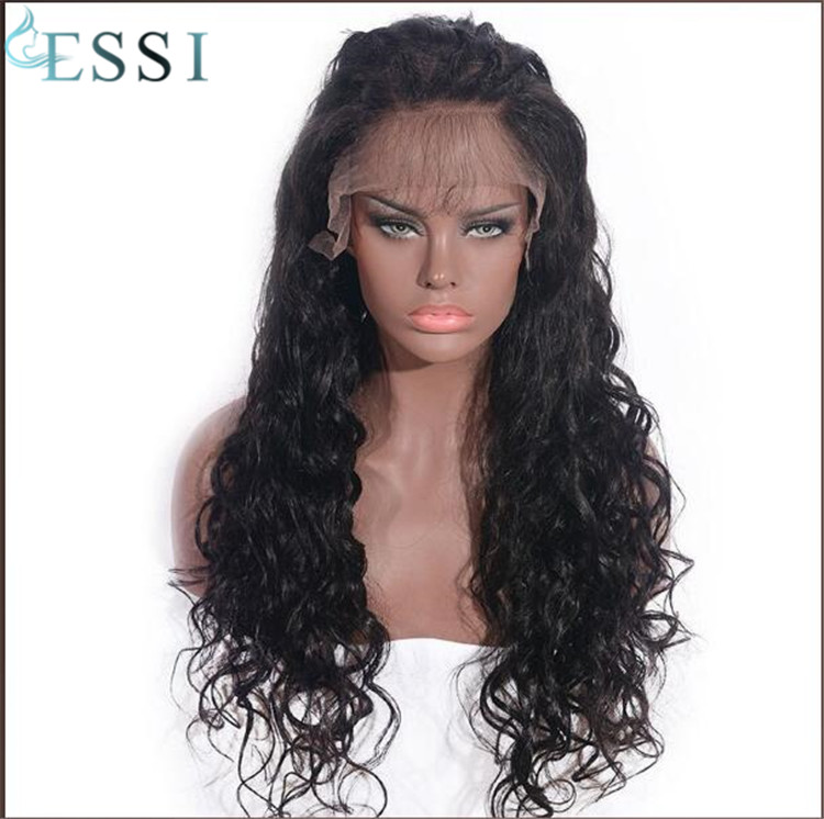 Hot selling Brazilian human hair loose curly preplucked 360 lace wig with baby hair 150% density